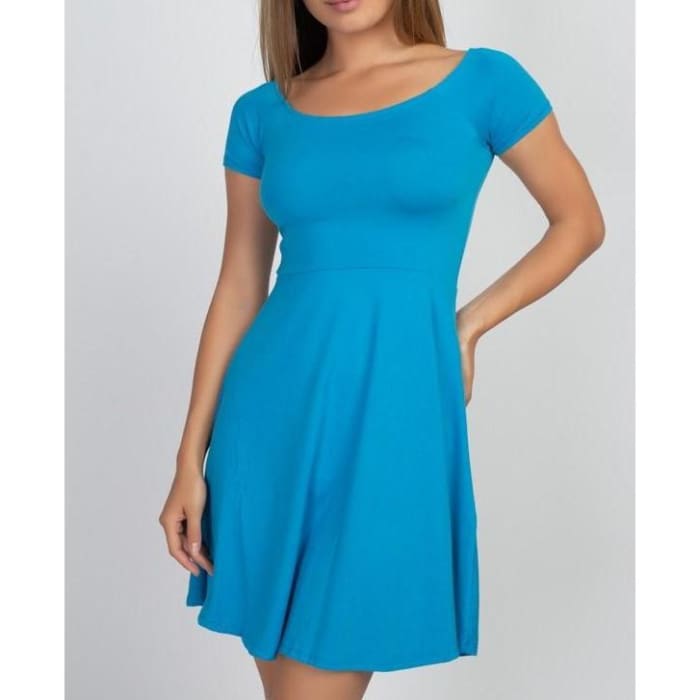 Aqua Classic Knit Sundress - sundress