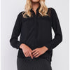 Black Lace Trim Blouse - Shirts & Tops