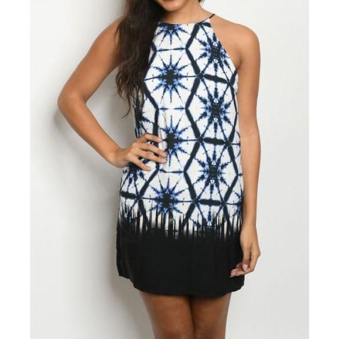 Blue Starburst Cover-up/Dress - Dress