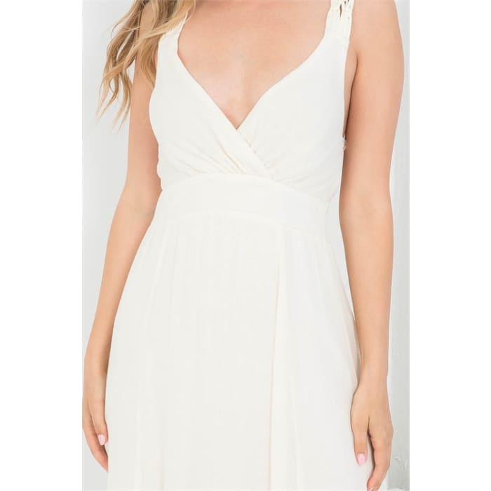 Front Slit Gauze Maxi - Maxi Dress