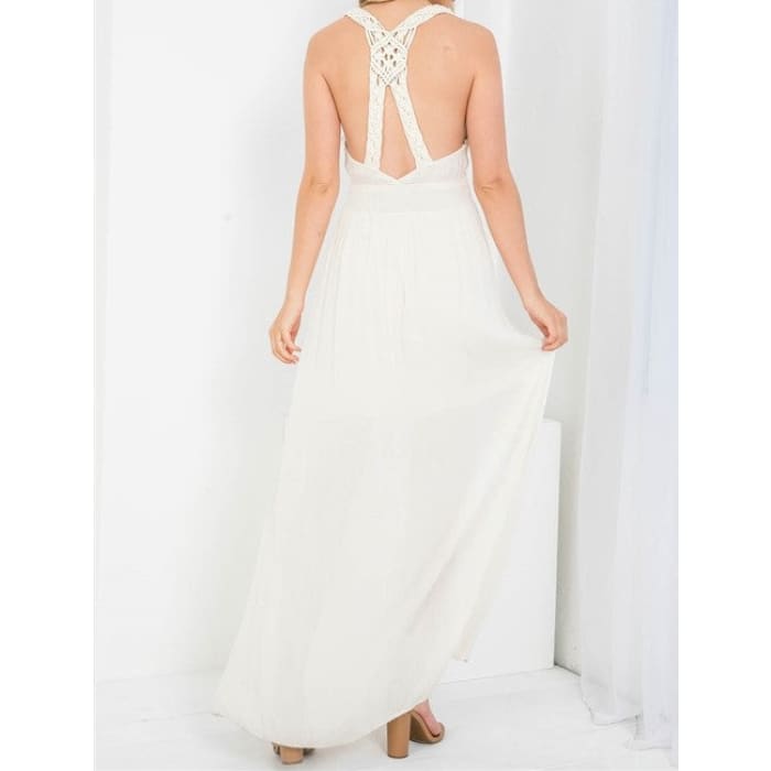 Front Slit Gauze Maxi - Maxi Dress