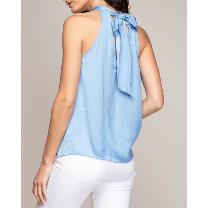 Matte Satin Halter Top - Top