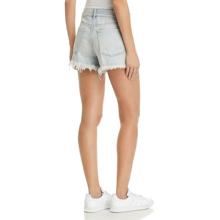 Sequin Front Distressed Shorts - Shorts