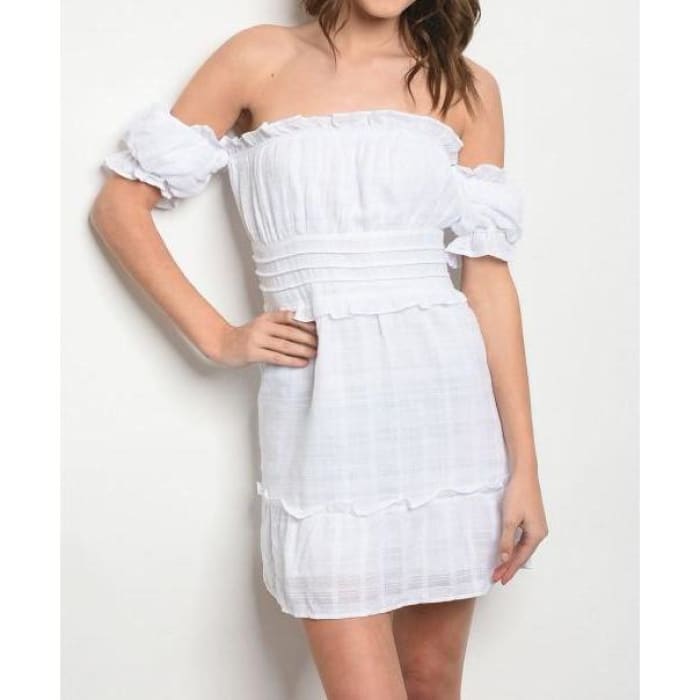White Cotton Dress/Cover Up - Dress