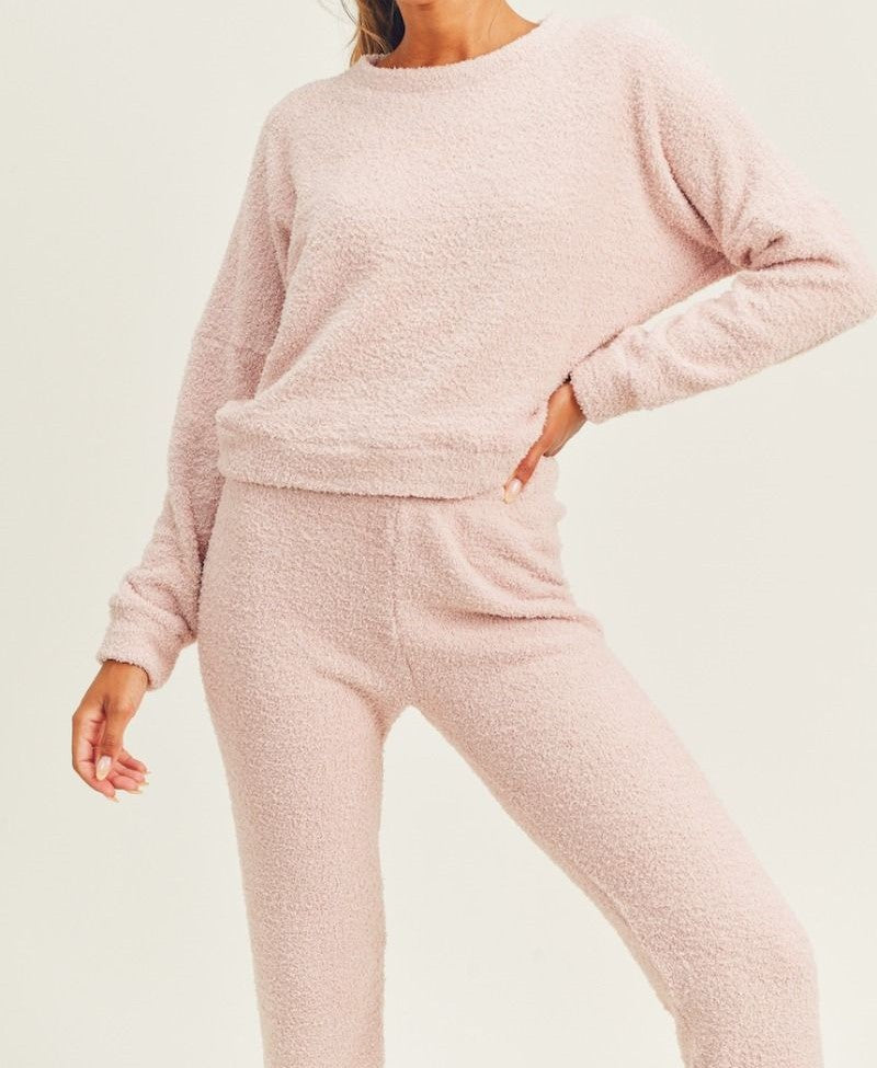 Cozy Teddy Lounge Set - Dusty Mauve– The Curated Closet
