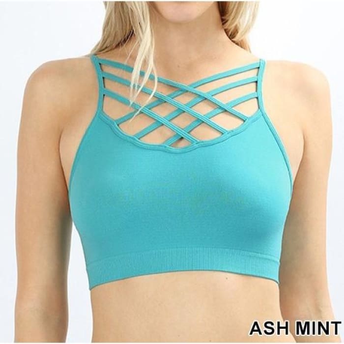 Ash Mint Strappy Bralette - Bralette