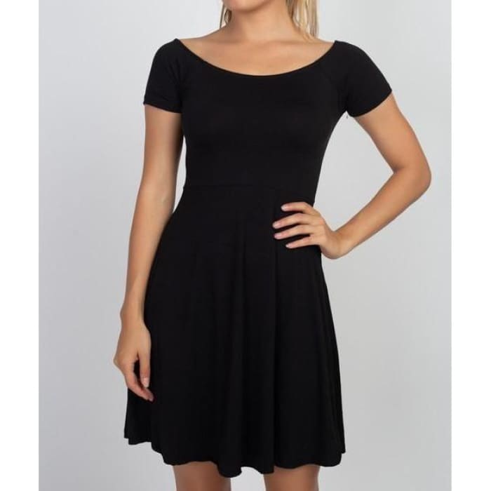 Black Classic Knit Sundress - sundress