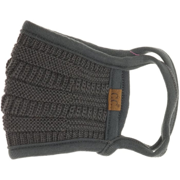 Charcoal CC Beanie Cable Knit Mask - O/S / Gray - Mask