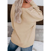 Cream Lace V-Neck Sweater - Sweater
