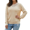 Cream Lace V-Neck Sweater - Sweater