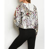 Crushed Velvet Leopard Hoodie - moto jacket