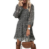 Dark Green Floral Dress - Dress