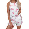 Flamingo Print Sleeveless PJs - Pajamas