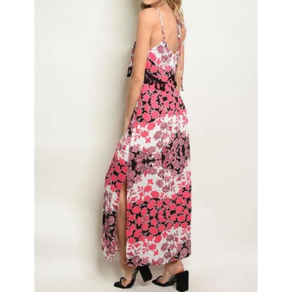 Fuchsia Floral Maxi Dress - Maxi Dress
