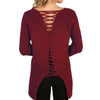 Garnet Lace-Up Back Sweater - Sweater