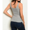 Gray Waffle Knit Tank - Tank