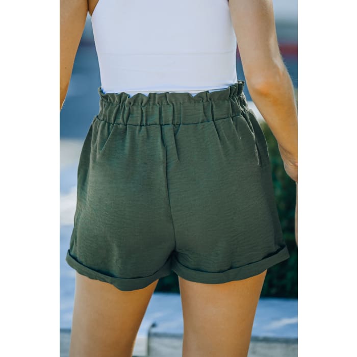 Green Paper Bag Shorts - Shorts