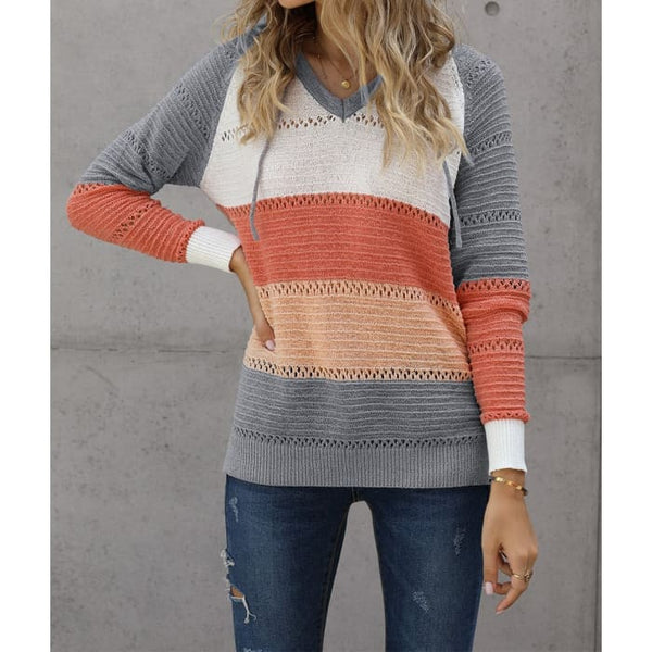 Grey/Coral Light Bonfire Hoodie - Hoodie