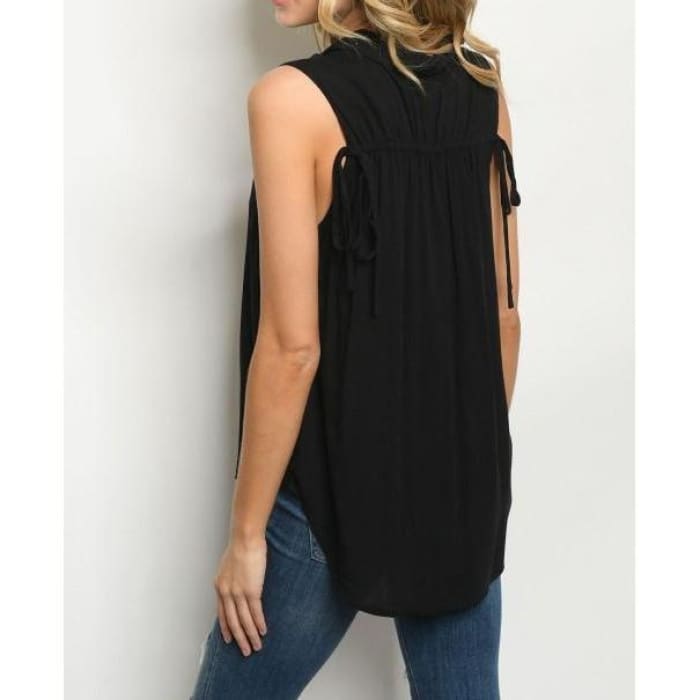 Hi-Lo Top with Shirred Back - Shirt