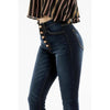 High Waisted Button Fly Skinny Jeans - Jeans