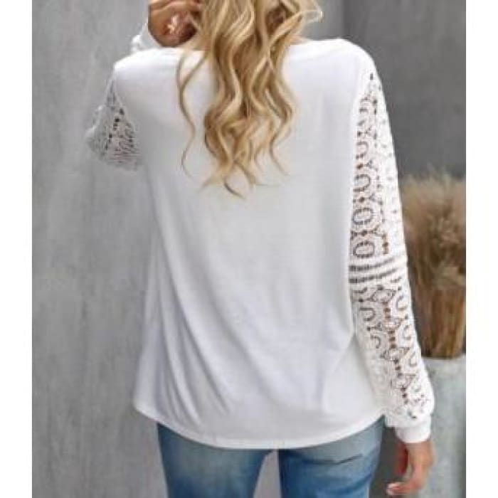 Lace Sleeve Top - Top