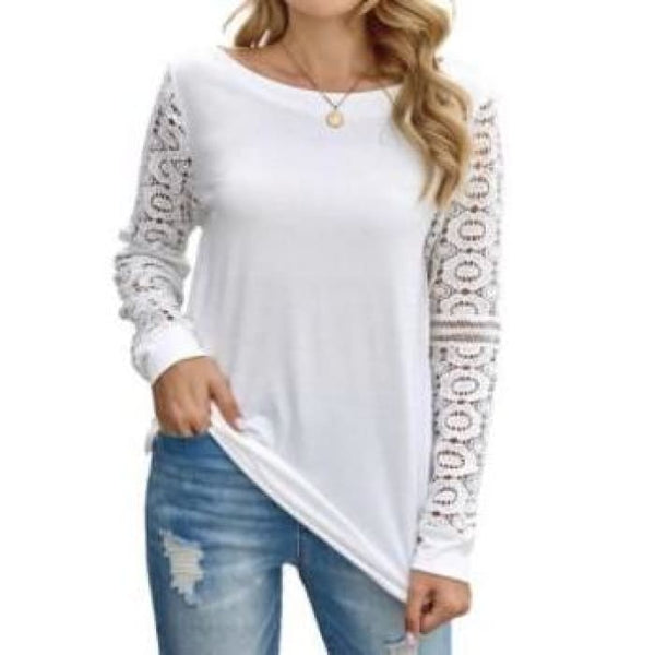 Lace Sleeve Top - Top