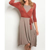 Layer Look 2-tone Dress - Dress