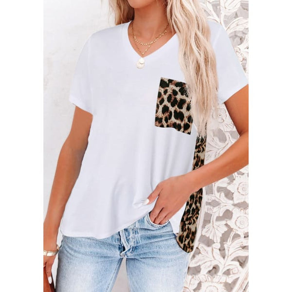 Leopard Back Tee - Shirts & Tops