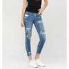 Lined Distressed Jeans - Jeans