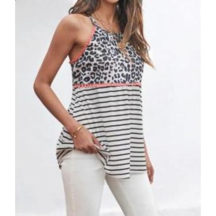 Mixed Pattern Swing Top - Top