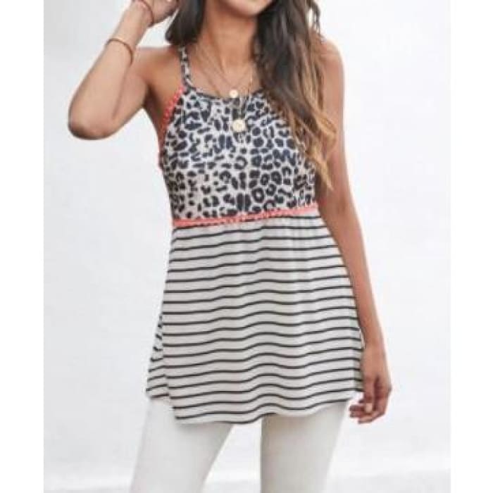 Mixed Pattern Swing Top - Top