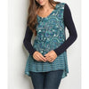 Mixed Print Tunic - Top