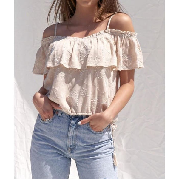 Off Shoulder Boho Top - Top