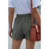 Olive Casual Tencel Shorts - Shorts