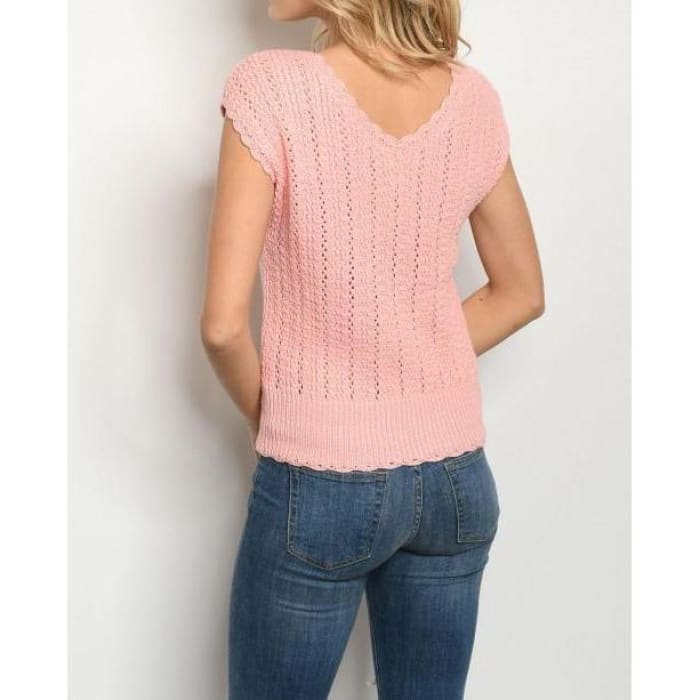 Pointelle Knit Top - Top