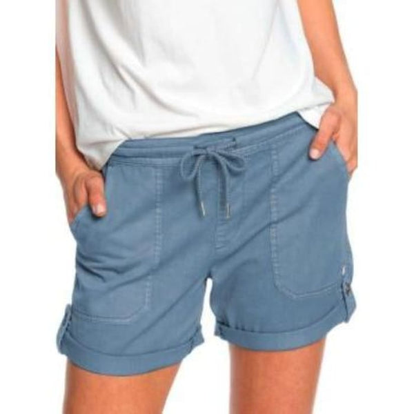 Relaxed Tab Side Shorts - Blue - Shorts