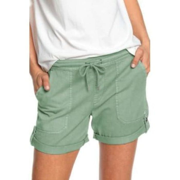 Relaxed Tab Side Shorts - Sage - Shorts