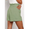 Sage High Frill Waist Shorts - Shorts