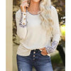 Soft Taupe Leopard Back Top - Shirt