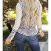 Soft Taupe Leopard Back Top - Shirt