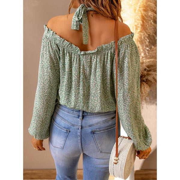 Spring Green Off Shoulder Top - Shirts & Tops