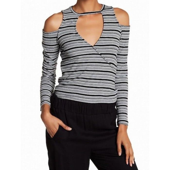 Striped Keyhole Top - Top