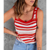 Striped Sweater Knit Tank - Shirts & Tops