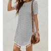 Striped T-Shirt Dress - Dresses