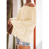 Swiss Dot Off Shoulder Top- Apricot - Top