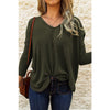 Twist Back Waffle Weave Top - Top