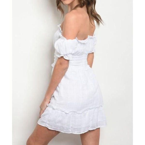 White Cotton Dress/Cover Up - Dress