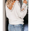White Open Lacework Soft Sweater - Sweater