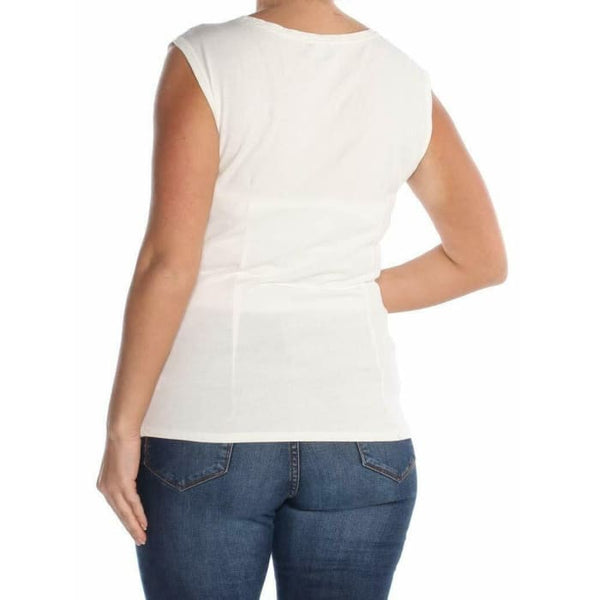 White Tie Trim Top - Top